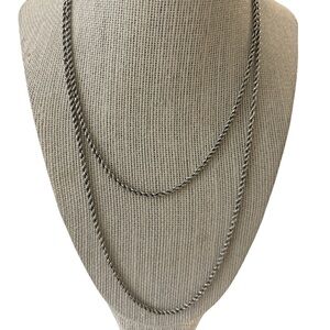 Vintage sterling silver over the neck no closure rope style chain